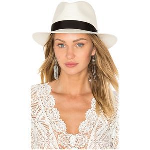 Rag & Bone Panama Straw Ribbon Trim Hat
